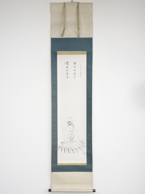 JAPANESE HANGING SCROLL / HAND PAINTED / KANNON